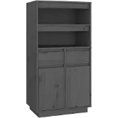 vidaXL Highboard Gris 60x40x116,5 cm Pin massif