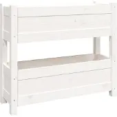 vidaXL Jardinière Blanc 77x25x66 cm Bois massif de pin
