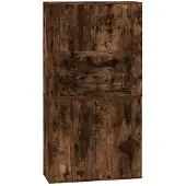 vidaXL Highboard chêne fumé bois composite