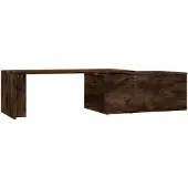 vidaXL Table basse chêne fumé 150x50x35 cm bois composite