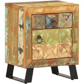 vidaXL Table de chevet 40 x 30 x 50 cm Bois de récupération massif