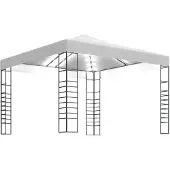 vidaXL Tente de jardin avec guirlande lumineuse LED 3x3 m Blanc