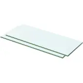 vidaXL Panneaux d'étagère 2 pcs Verre Transparent 50 x 15 cm