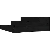 vidaXL Jardinière Noir 78x78x27 cm Bois massif de pin