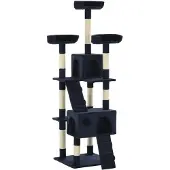 vidaXL Arbre à chat avec colonnes en sisal 170 cm bleu