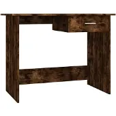 vidaXL Bureau chêne fumé 100x50x76 cm bois composite