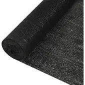 vidaXL Filet brise-vue Noir 1,5x50 m PEHD 195 g/m²