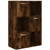 vidaXL Armoire de rangement Chêne fumé 60x29,5x90 cm