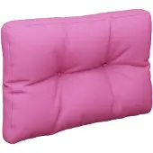 vidaXL Coussin de palette Rose 50x40x12 cm tissu