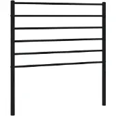 vidaXL Tête de lit de rechange en métal noir 100 cm