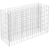 vidaXL Lit surélevé à gabion Acier galvanisé 90x30x60 cm