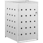 vidaXL Box pour poubelles pour 1 tonne 240 L acier inoxydable