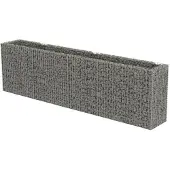 vidaXL Lit surélevé à gabion Acier galvanisé 360x50x100 cm143560