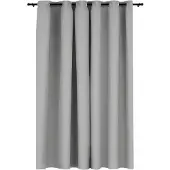 vidaXL Rideau occultant Aspect de lin avec œillets Gris 290x245 cm