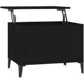 vidaXL Table basse noire 60x44,5x45 cm Bois composite