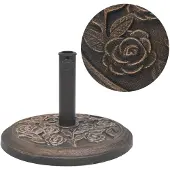 vidaXL Pied de parasol Résine Rond Bronze 9 kg