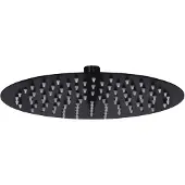 vidaXL Regen Dusche Kopf rund 25 cm Edelstahl schwarz