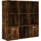 vidaXL Armoire à livres Chêne fumé 98x30x98 cm