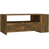 vidaXL Table basse chêne fumé 102x55x42 cm Bois composite
