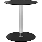 vidaXL Table basse noire 40 cm verre trempé