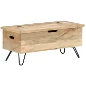 vidaXL Coffre 90x40x45 cm en bois massif de manguier