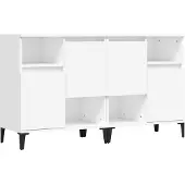 vidaXL Sideboards 2 pcs. Blanc 60x35x70 cm Bois composite