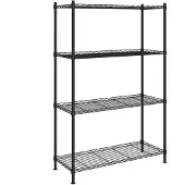 vidaXL Étagère de rangement 4 niveaux 90x35x137 cm Noir 200 kg