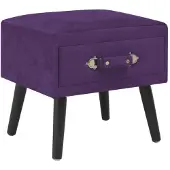 vidaXL Table de chevet Violet foncé 40x35x40 cm Velours