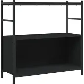 vidaXL Bibliothèque noir 80x30x78,5 cm bois d'ingénierie et fer