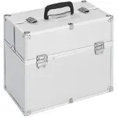 vidaXL Mallette à maquillage 38x23x34 cm argenté aluminium