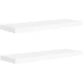 vidaXL Étagères murales flottantes 2 pcs blanc 80x23,5x3,8 cm MDF