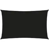 vidaXL Voile d'ombrage 160 g/m² Noir 2x4,5 m PEHD