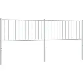 vidaXL Tête de lit de rechange en métal blanc 193 cm