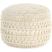 vidaXL Pouf en macramé fait main 45 x 30 cm coton