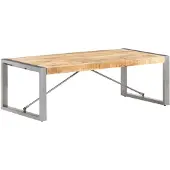 vidaXL Table basse 120x60x40 cm Bois de manguier rugueux