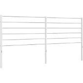 vidaXL Tête de lit de rechange en métal blanc 200 cm