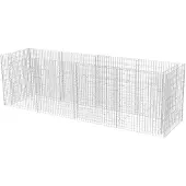 vidaXL Lit surélevé à gabion Acier 360x90x100 cm