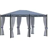 vidaXL Pavillon avec moustiquaires 3x4 m Anthracite Acier