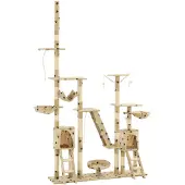 vidaXL Arbre à chat Sisal 230 - 250 cm Impression pattes Beige
