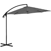 vidaXL Parapluie avec mât en acier 300 cm Anthracite