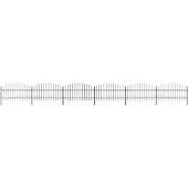 vidaXL Clôture de jardin avec pointes de lance Acier (0,75 - 1) x 10,2 m Noir