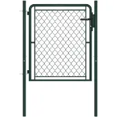 vidaXL Portail de jardin en acier vert 100x100 cm