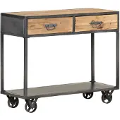 vidaXL Table console 90x35x74 cm Bois de récupération massif