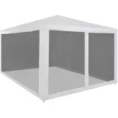 vidaXL Tente de réception avec 4 parois latérales en maille 4 x 3 m