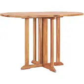 vidaXL Papillon Table de jardin pliante 120x70x75cm teck massif