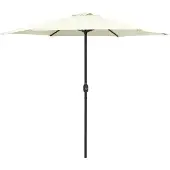 vidaXL Parasol avec mât en aluminium 270x246 cm blanc sable