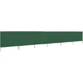 vidaXL Tissu brise-vent 6 pièces 800 x 80 cm vert