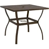 vidaXL Table de jardin marron 81,5x81,5x72 cm Acier