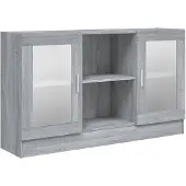 vidaXL Armoire vitrine Gris Sonoma 120x30,5x70 cm Bois composite