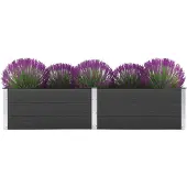 vidaXL Parterre surélevé de jardin 250 x 100 x 54 cm WPC Gris
